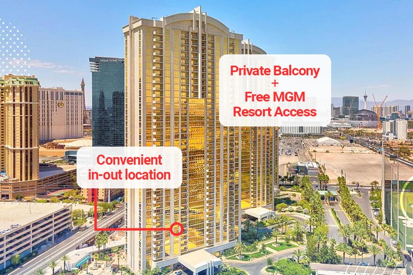 Lady Luck'S Vista - Private Balcony - Full Kitchen - Two Full Baths - Jetted Tub - Full Mgm Grand Resort Access W No Resort Fee At Mgm Signature Las Vegas Zewnętrze zdjęcie